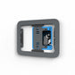 Close-up of Heckler Wall Mount MX for iPad showing cable management