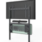 Heckler Video Meeting Kit for Heckler AV Wall (H801-BG), Black Grey, front view with felt panel storage