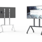 Heckler AV Cart Base Configuration in a modern workspace, adaptable for mounting cameras, speakers and other AV hardware