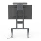 Heckler AV Cart for Logitech Rally Bar (H730-BG), side view, patented nesting design