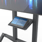Heckler AV Cart Prime Bundle (H700-BG), side view with sturdy caster wheels