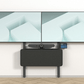 Heckler AV Wall Structure (H800-BG) in black grey, showing versatile mounting options for large displays