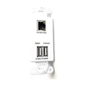 POE Texas Adapter POE Texas Gigabit In-wall dual USB (with Ethernet connector) PoE Splitter