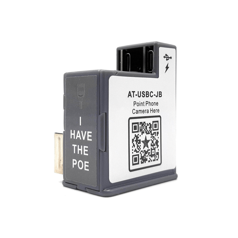 POE Texas Adapter USB-C to Lightning POE+ to USB-C Power and Data Delivery with 25 Watt Output