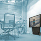 Salamander Electric Lift Wall Stand installed in a modern office