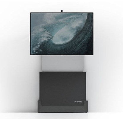 Salamander Electric Lift Wall Stand holding a large flat-screen display