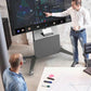 Salamander X-Large Electric Lift Mobile Cart supporting a large touchscreen display with ergonomic height positioning