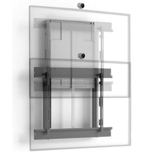 Salamander EZ-Touch Mount behind touch screen, compact design with smooth vertical adjustment.