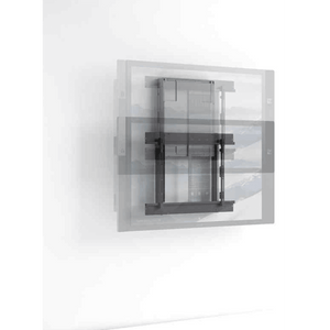 Compact EZ-Touch Mount hidden behind screen, for VESA displays 36-64kg with 40cm vertical range.