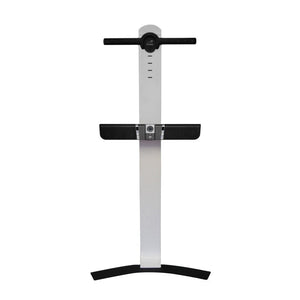 The AVER VB342 sound bar mount secures your sound bar magnetically along the full height of the stand for a safe, stable fit.