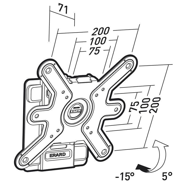 StandiT TV Mount Cliff 200T Cliff 200T Tilting Wallmount