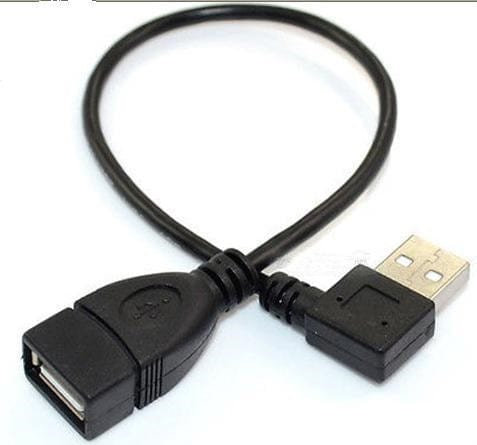 Tab Secure Cables & Power Black Right Angled 25cm USB Charging Cable